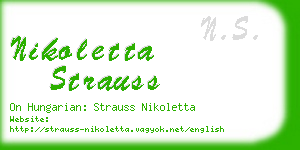nikoletta strauss business card